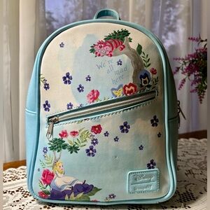 NWOT- Loungefly Disney Alice In Wonderland Cheshire Cat Mini Backpack